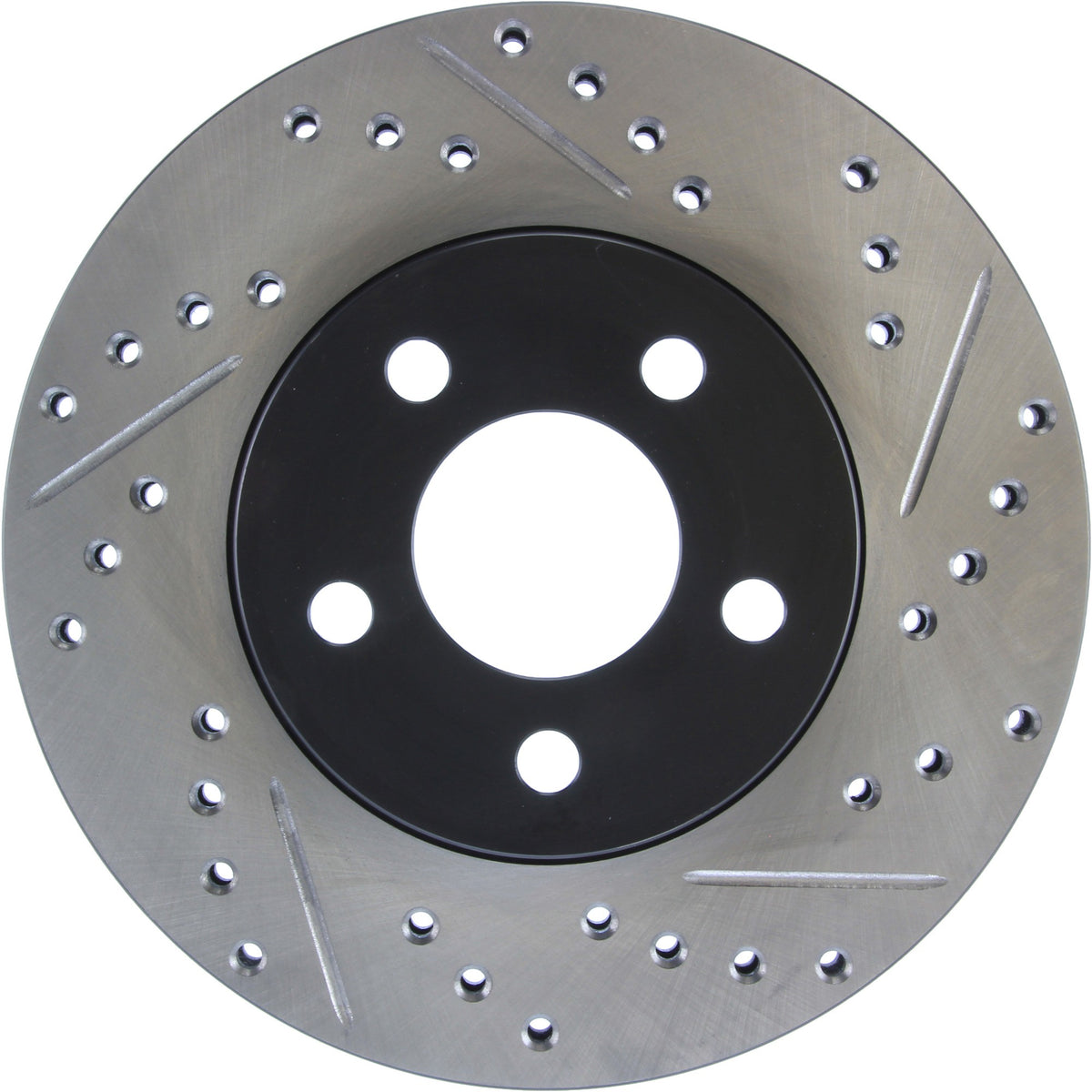 StopTech Sport Drilled/Slotted Brake Rotor; Front Left