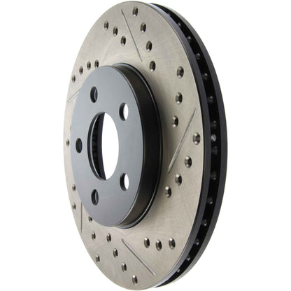StopTech Sport Drilled/Slotted Brake Rotor; Front Left