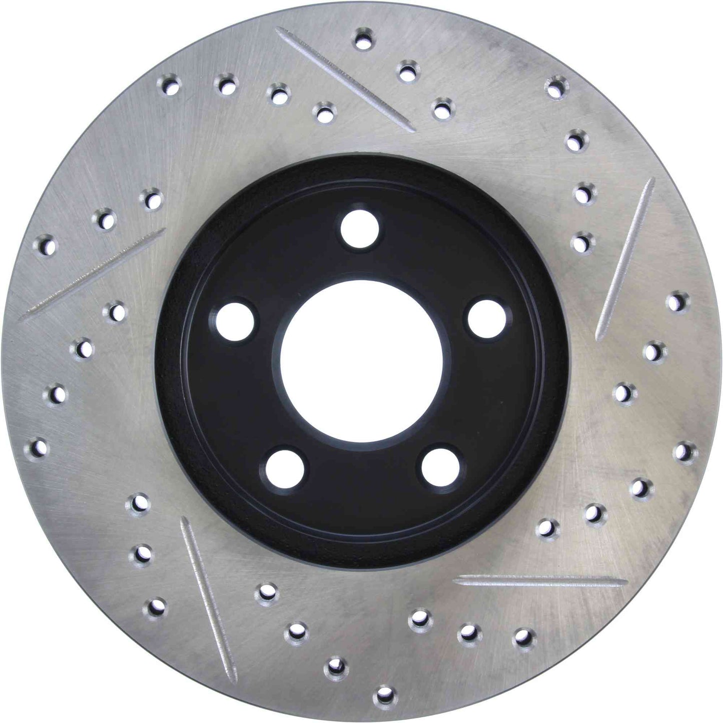 StopTech Sport Drilled/Slotted Brake Rotor; Front Right