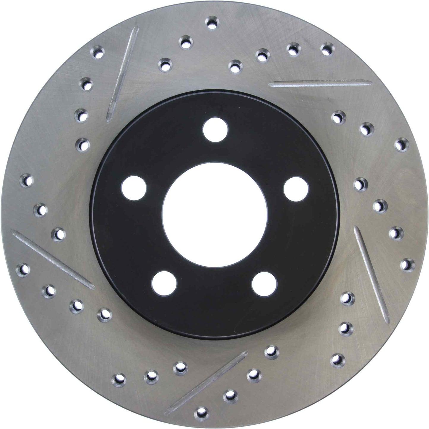 StopTech Sport Drilled/Slotted Brake Rotor; Front Right