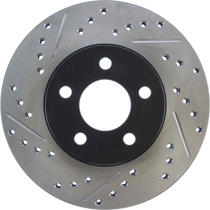 StopTech Sport Drilled/Slotted Brake Rotor; Front Right