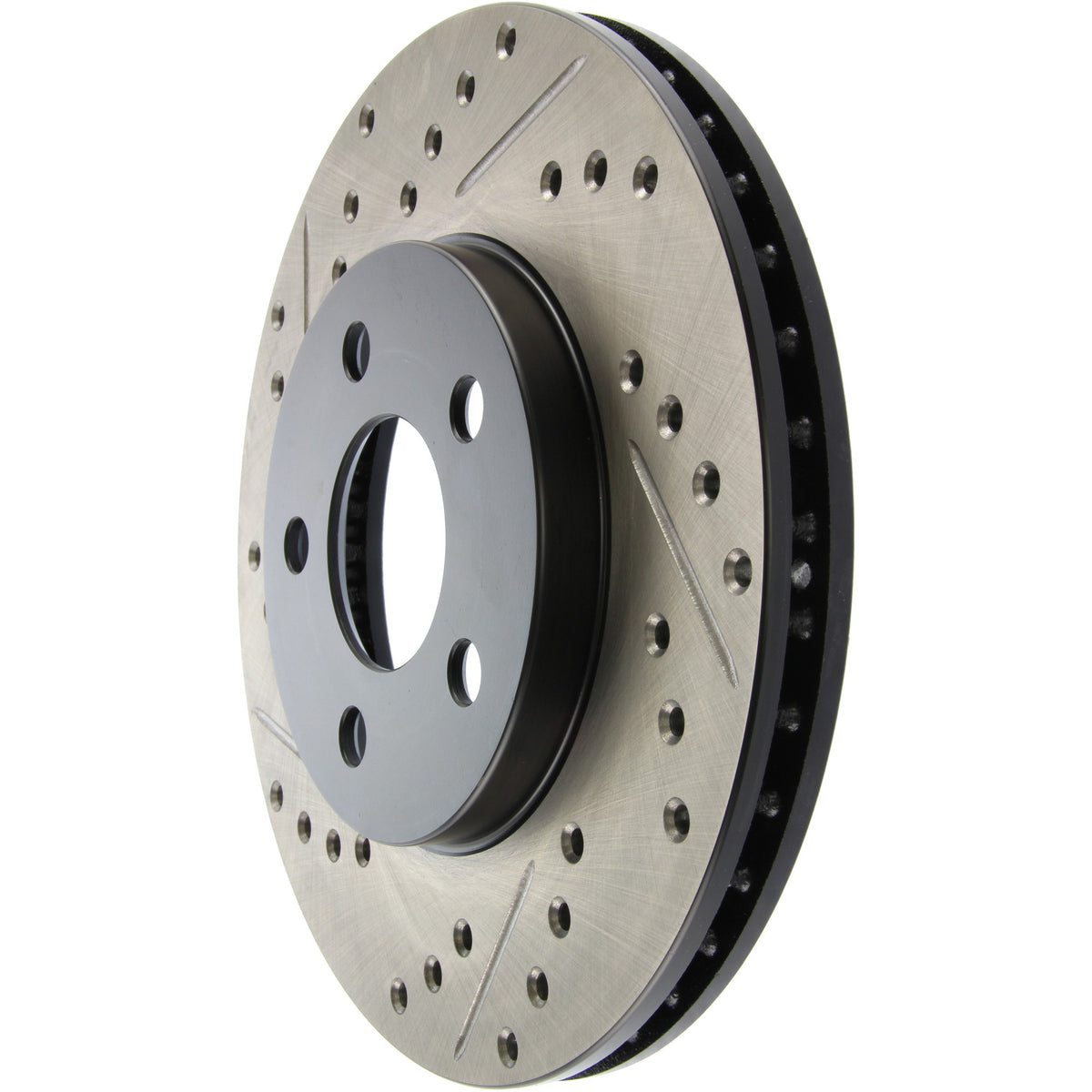 StopTech Sport Drilled/Slotted Brake Rotor; Front Right