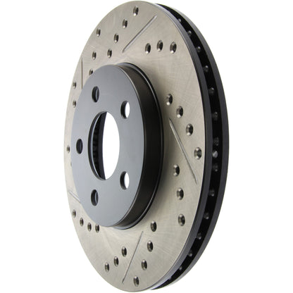 StopTech Sport Drilled/Slotted Brake Rotor; Front Right