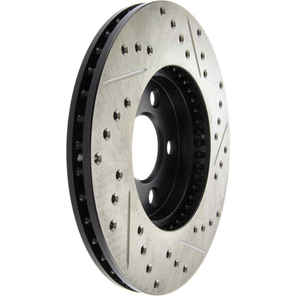StopTech Sport Drilled/Slotted Brake Rotor; Front Right