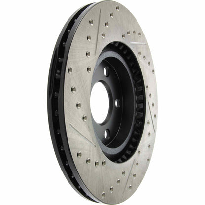 StopTech Sport Drilled/Slotted Brake Rotor; Front Left