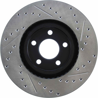 StopTech Sport Drilled/Slotted Brake Rotor; Front Right