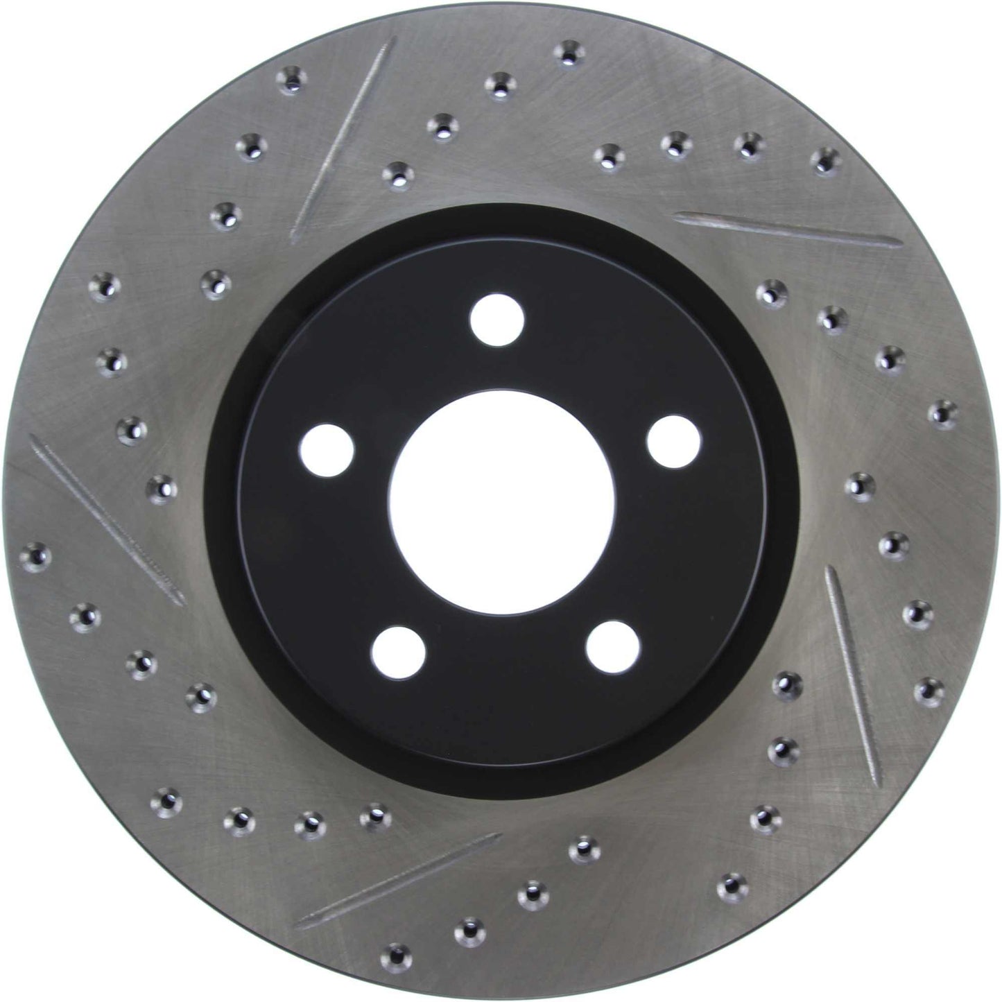 StopTech Sport Drilled/Slotted Brake Rotor; Front Right