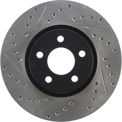 StopTech Sport Drilled/Slotted Brake Rotor; Front Right