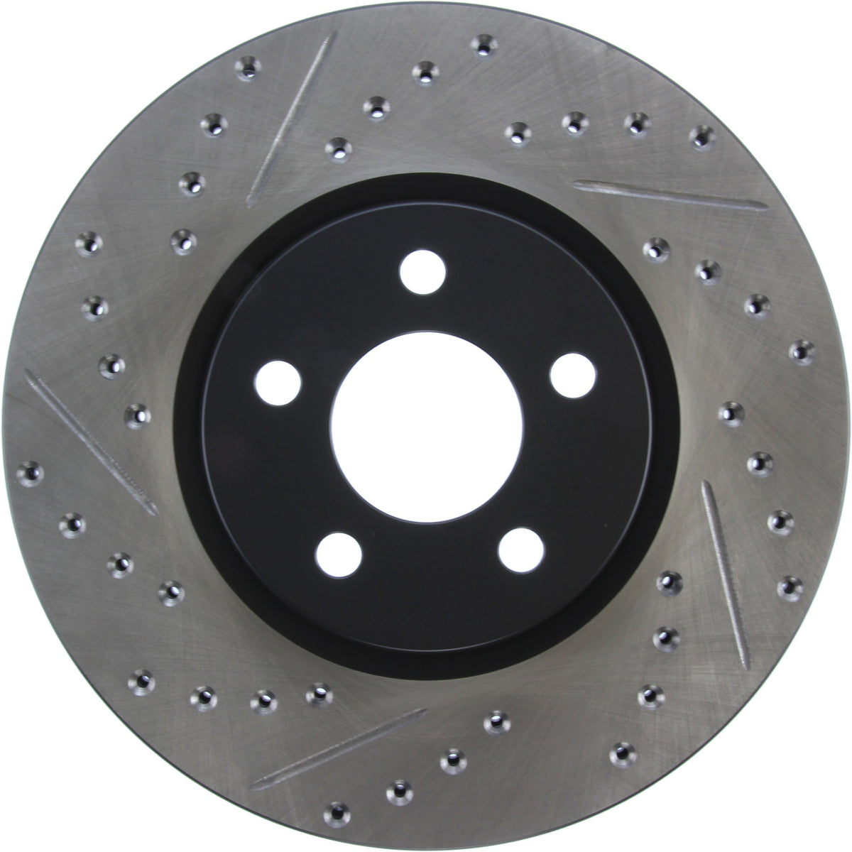 StopTech Sport Drilled/Slotted Brake Rotor; Front Right