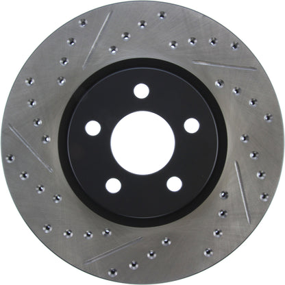 StopTech Sport Drilled/Slotted Brake Rotor; Front Right