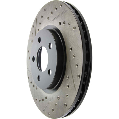StopTech Sport Drilled/Slotted Brake Rotor; Front Right