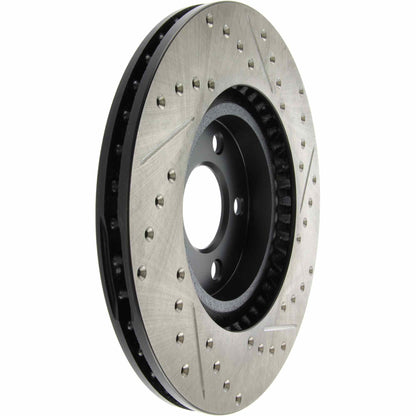StopTech Sport Drilled/Slotted Brake Rotor; Front Right