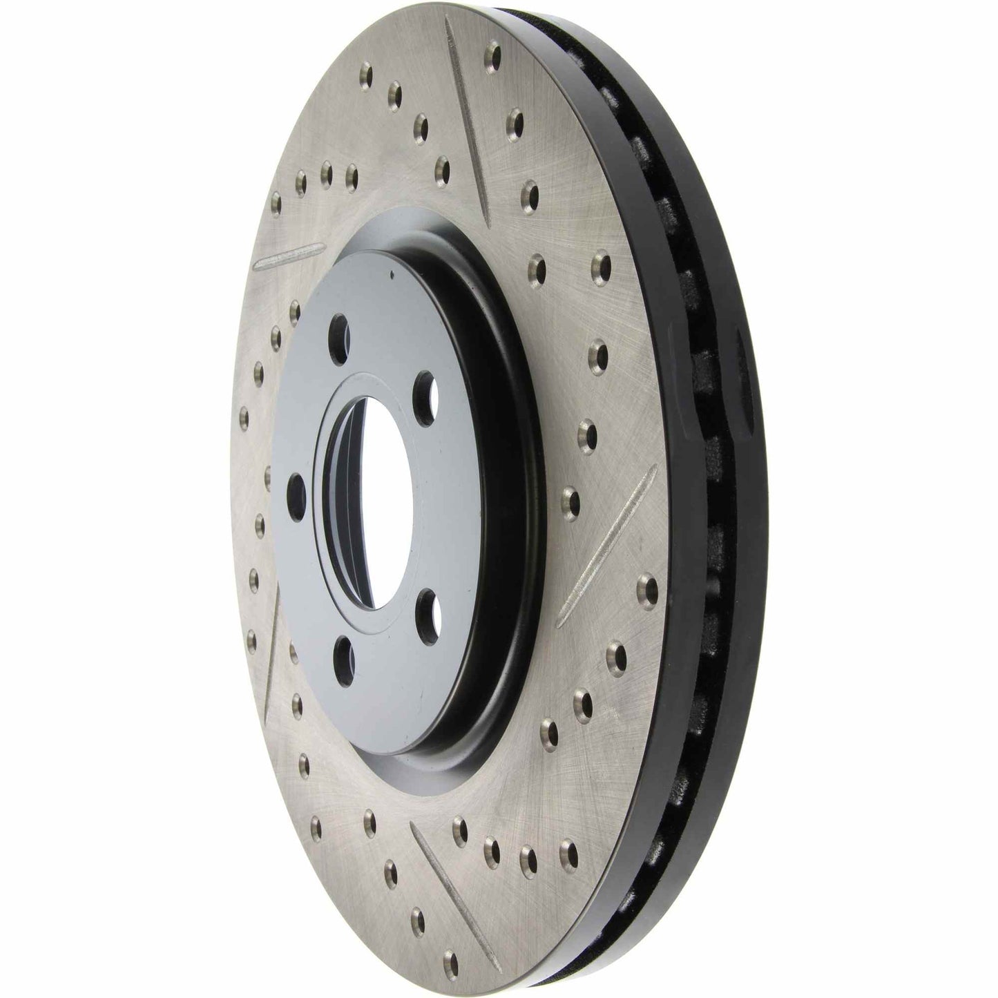 StopTech 03-09 Chrysler PTCruiser Tur / 03-05 Dodge Neon SRT-4 Front Left Slotted & Drilled Rotor 127.63053L