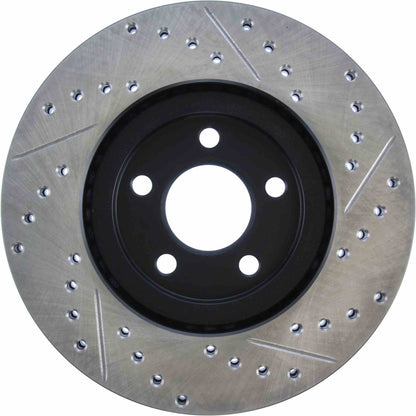StopTech Sport Drilled/Slotted Brake Rotor; Front Right