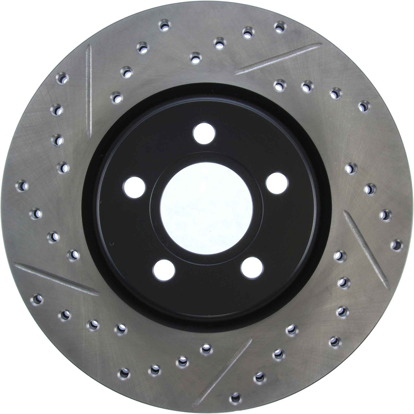 StopTech Sport Drilled/Slotted Brake Rotor; Front Right