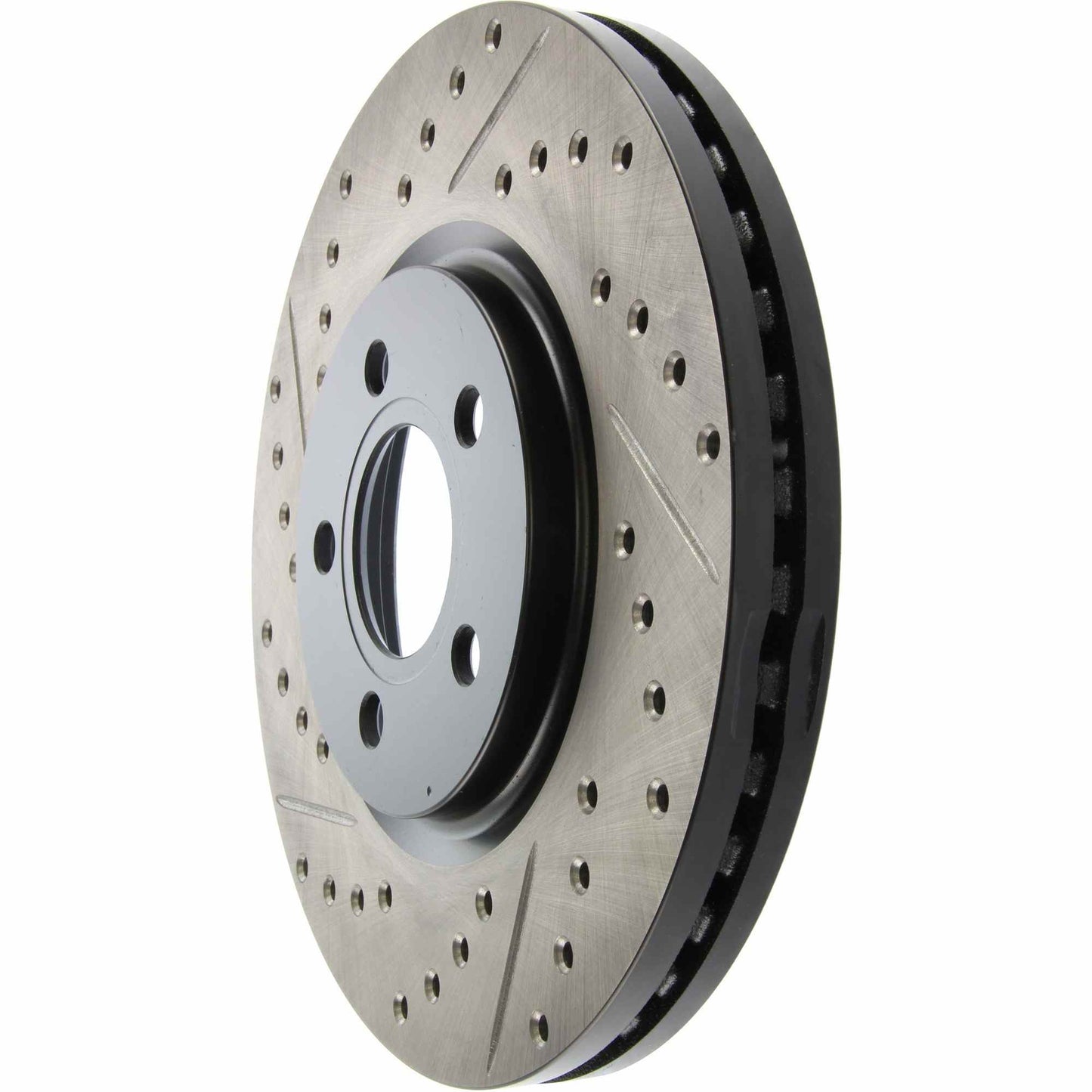 StopTech Sport Drilled/Slotted Brake Rotor; Front Right