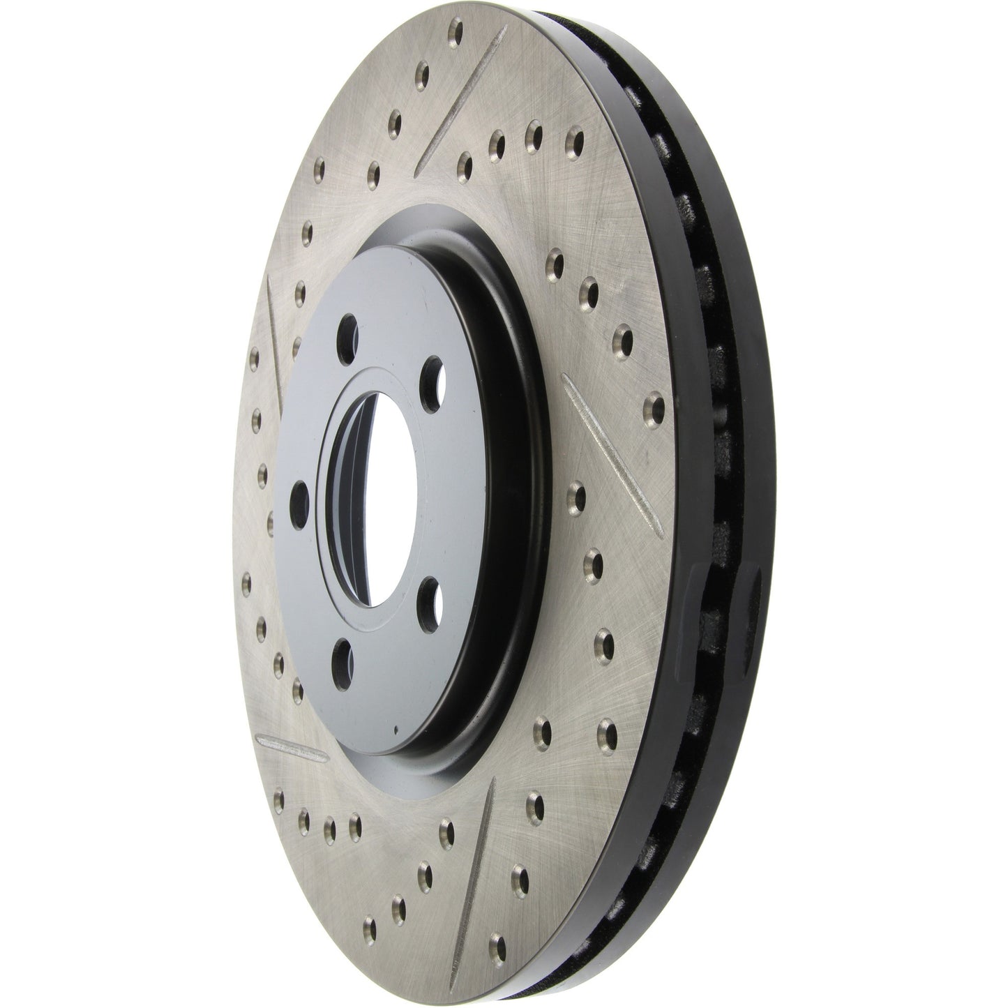 StopTech Sport Drilled/Slotted Brake Rotor; Front Right