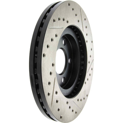 StopTech Sport Drilled/Slotted Brake Rotor; Front Right