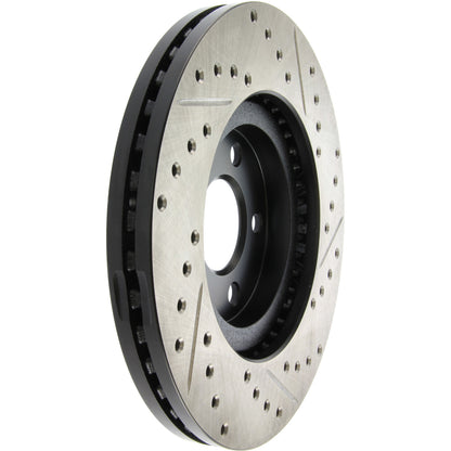 StopTech Sport Drilled/Slotted Brake Rotor; Front Right