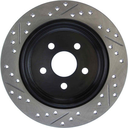 StopTech Sport Drilled/Slotted Brake Rotor; Rear Left
