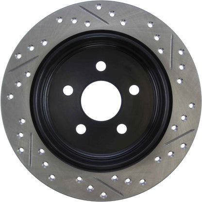 StopTech Sport Drilled/Slotted Brake Rotor; Rear Right