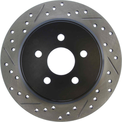 StopTech Sport Drilled/Slotted Brake Rotor; Rear Right