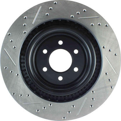 StopTech Sport Drilled/Slotted Brake Rotor; Front Left
