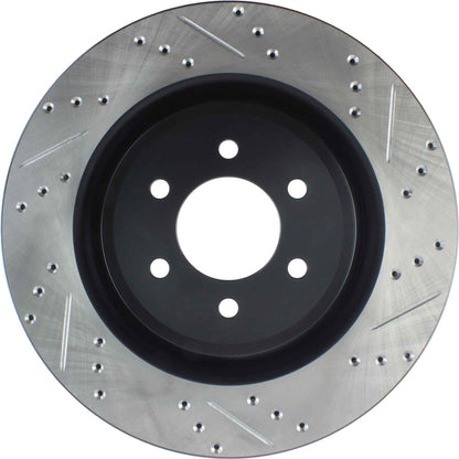 StopTech Sport Drilled/Slotted Brake Rotor; Front Left
