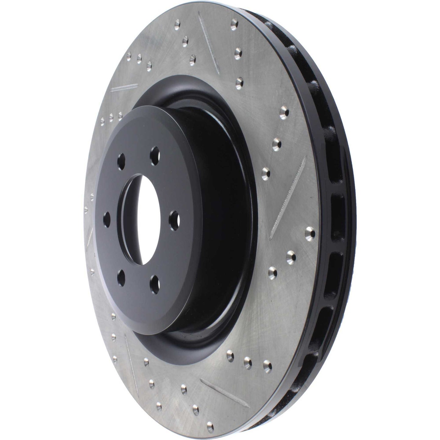 StopTech Sport Drilled/Slotted Brake Rotor; Front Left