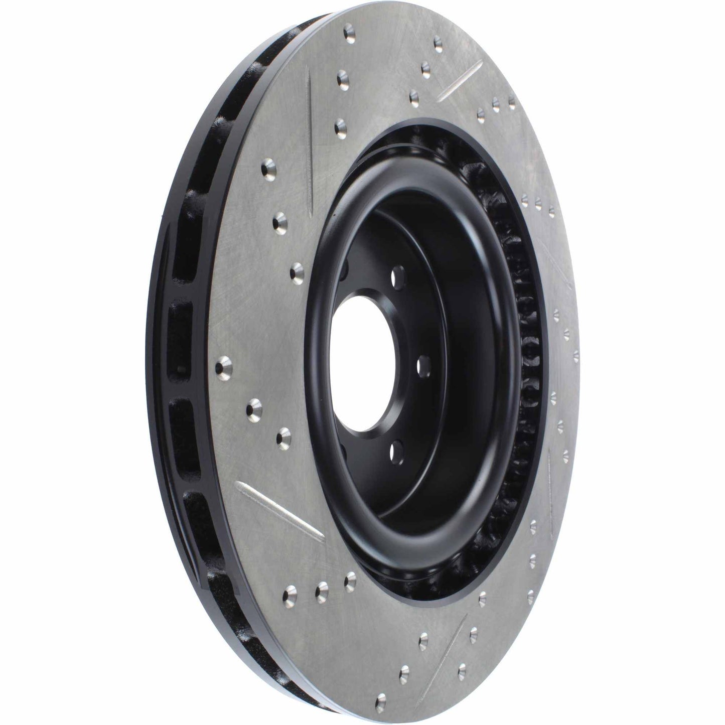 StopTech Sport Drilled/Slotted Brake Rotor; Front Left