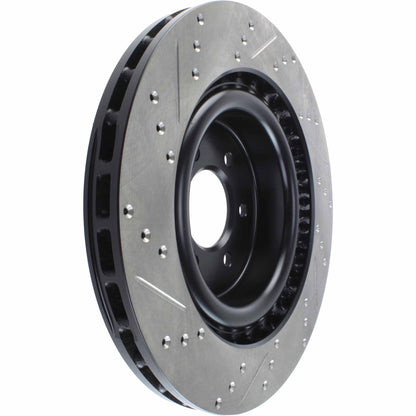 StopTech Sport Drilled/Slotted Brake Rotor; Front Left