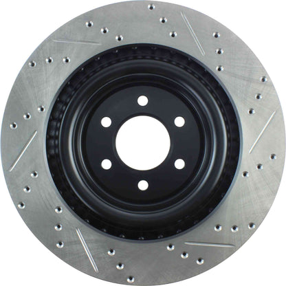 StopTech Sport Drilled/Slotted Brake Rotor; Front Right