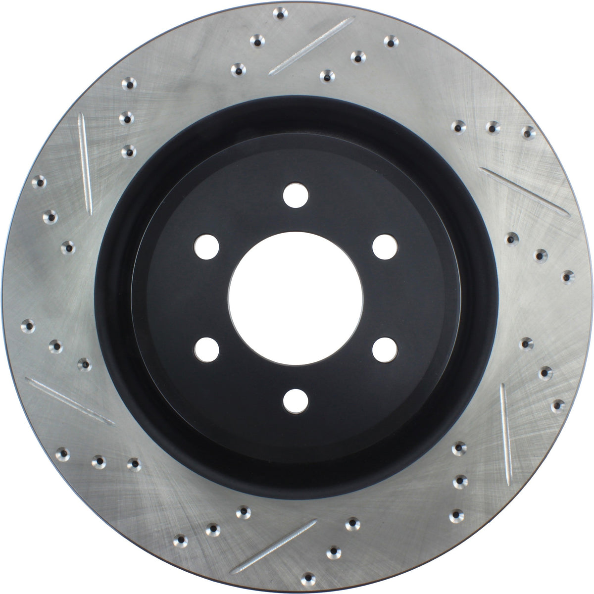 StopTech Sport Drilled/Slotted Brake Rotor; Front Right