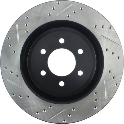 StopTech Sport Drilled/Slotted Brake Rotor; Front Right