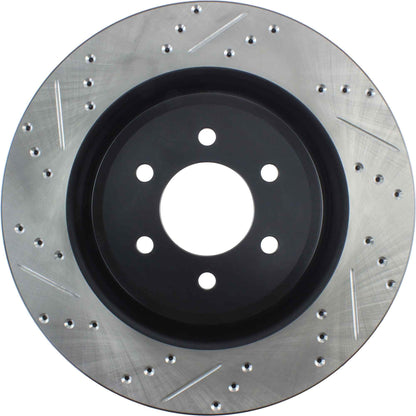 StopTech Sport Drilled/Slotted Brake Rotor; Front Right