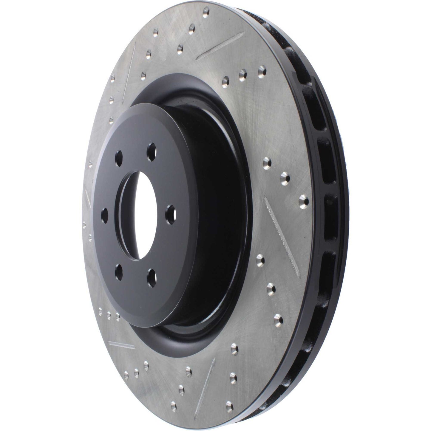 StopTech Sport Drilled/Slotted Brake Rotor; Front Right