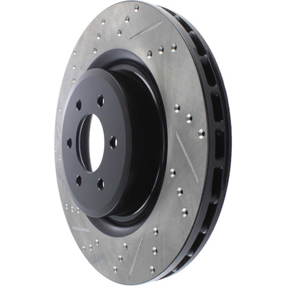 StopTech Sport Drilled/Slotted Brake Rotor; Front Right