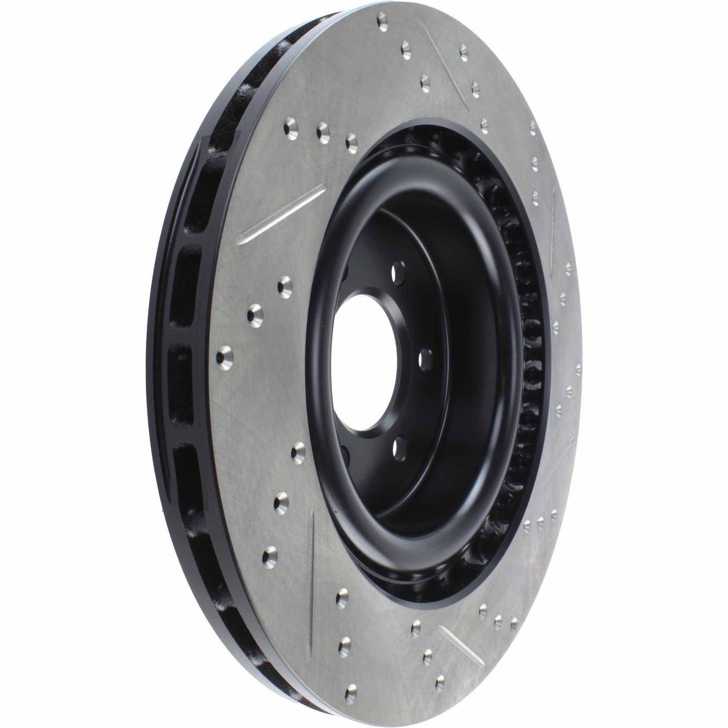StopTech Sport Drilled/Slotted Brake Rotor; Front Right