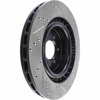 StopTech Sport Drilled/Slotted Brake Rotor; Front Right