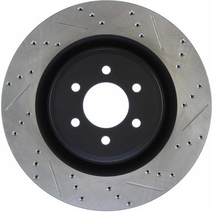 StopTech Sport Drilled/Slotted Brake Rotor; Rear Left