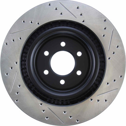 StopTech Sport Drilled/Slotted Brake Rotor; Rear Right