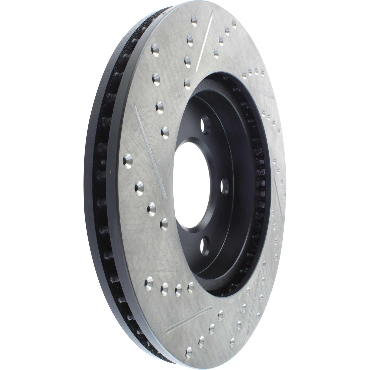 StopTech Sport Drilled/Slotted Brake Rotor; Front Left