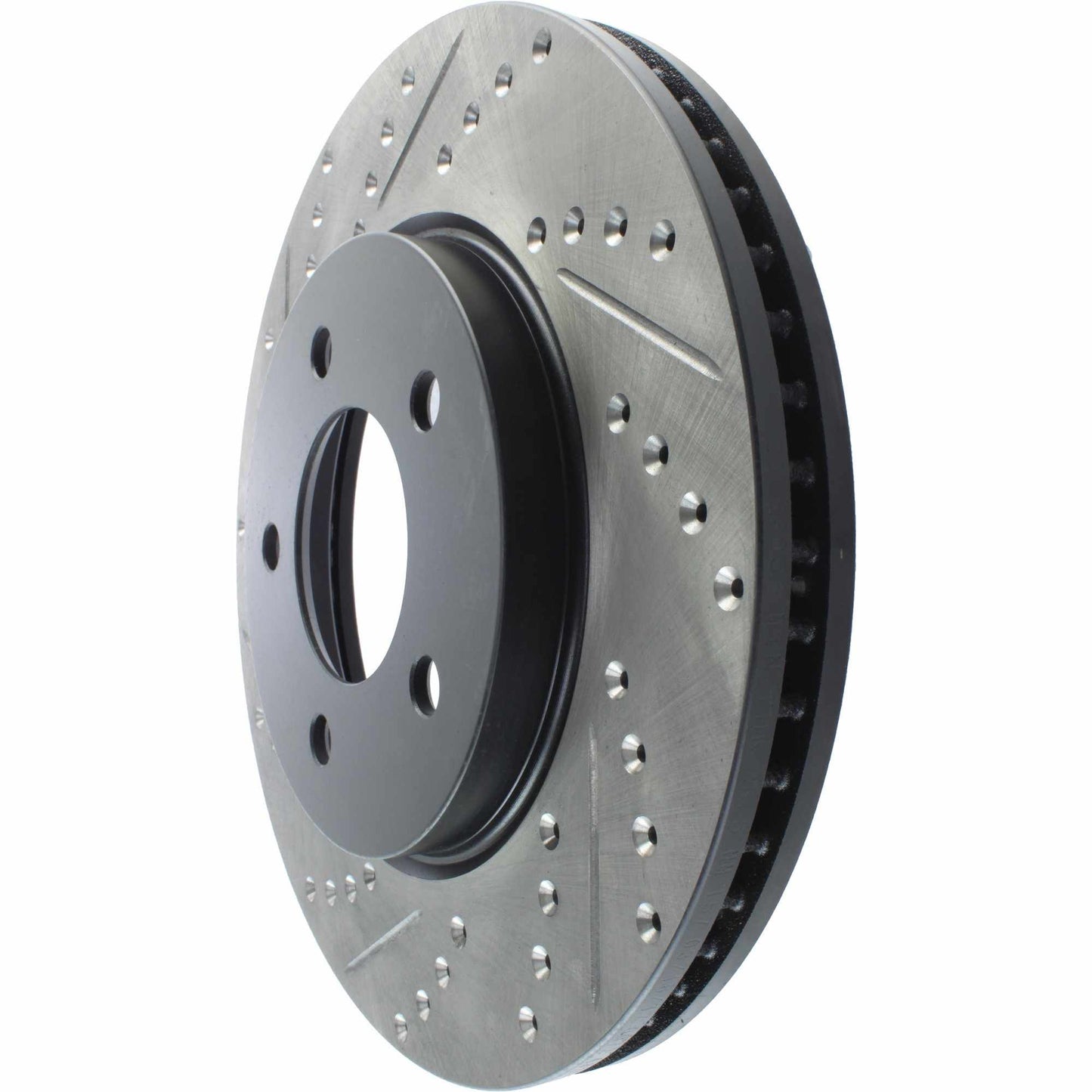 StopTech Sport Drilled/Slotted Brake Rotor; Front Right