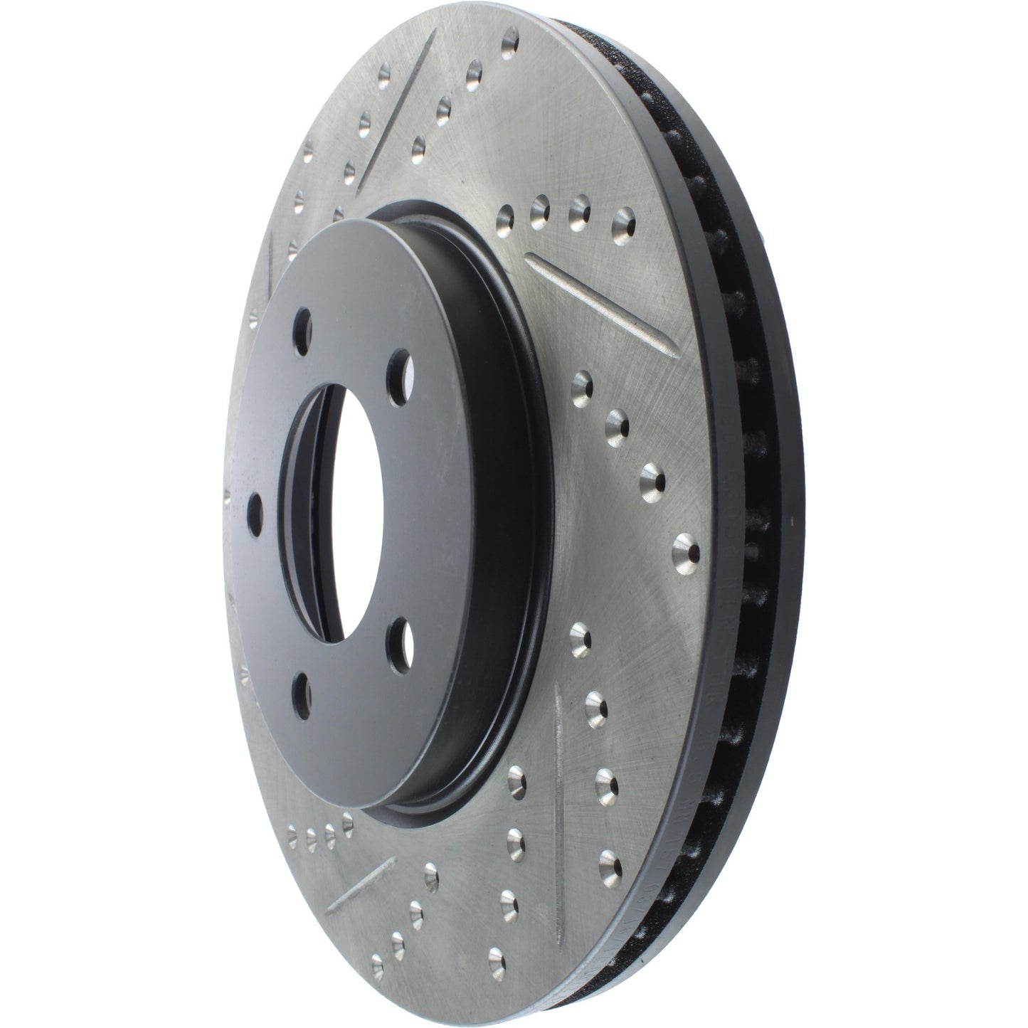 StopTech Sport Drilled/Slotted Brake Rotor; Front Right