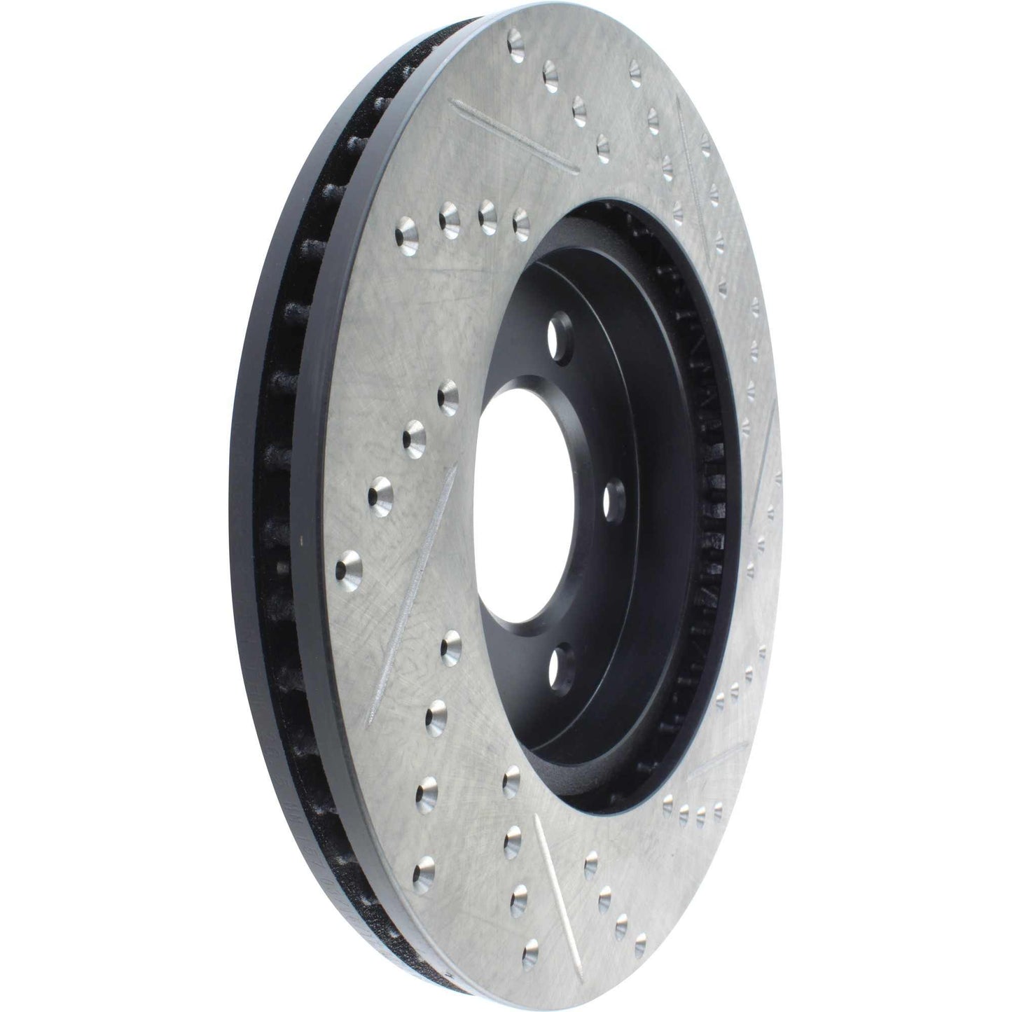StopTech Sport Drilled/Slotted Brake Rotor; Front Right