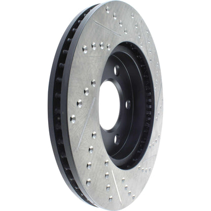 StopTech Sport Drilled/Slotted Brake Rotor; Front Right
