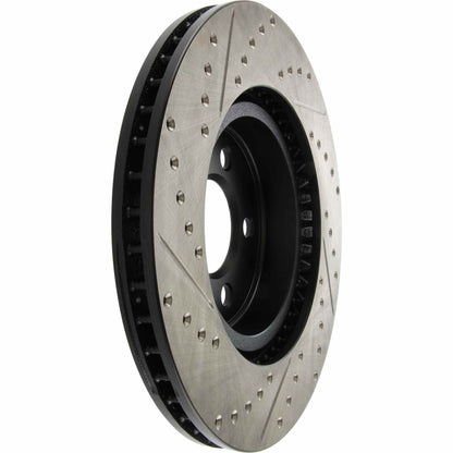 StopTech Sport Drilled/Slotted Brake Rotor; Front Left