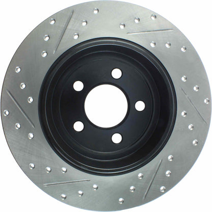 StopTech Sport Drilled/Slotted Brake Rotor; Rear Left