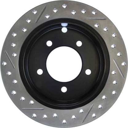 StopTech Sport Drilled/Slotted Brake Rotor; Rear Left