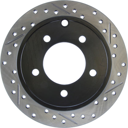StopTech Sport Drilled/Slotted Brake Rotor; Rear Left